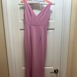 A beautiful simple pink long dress!